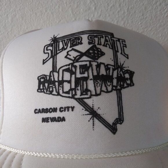 Deadstock Vintage Silver State Raceway Carson City Rope Snap Back Trucker Hat - Picture 2 of 8